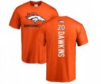 Denver Broncos #20 Brian Dawkins Orange Backer T-Shirt