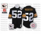 Pittsburgh Steelers #52 Mike Webster Black Team Color Authentic Throwback Football Jersey