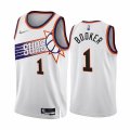 Phoenix Suns #1 Devin Booker 2022-23 White 75th Anniversary Association Edition Stitched Jersey