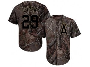 Los Angeles Angels Of Anaheim #29 Rod Carew Camo Realtree Collection Cool Base Stitched MLB Jersey