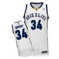 Memphis Grizzlies #34 Brandan Wright Authentic White Home NBA Jersey