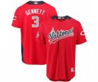 Cincinnati Reds #3 Scooter Gennett Game Red National League 2018 MLB All-Star MLB Jersey
