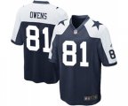 Dallas Cowboys #81 Terrell Owens Game Navy Blue Throwback Alternate Football Jersey