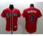 Atlanta Braves #3 Dale Murphy Majestic Red Flexbase Authentic Collection Player Jersey