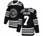 Chicago Blackhawks #7 Chris Chelios Authentic Black 2019 Winter Classic NHL Jersey