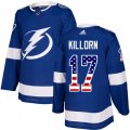 Tampa Bay Lightning #17 Alex Killorn Authentic Blue USA Flag Fashion NHL Jersey
