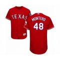 Texas Rangers #48 Rafael Montero Red Alternate Flex Base Authentic Collection Baseball Player Jersey