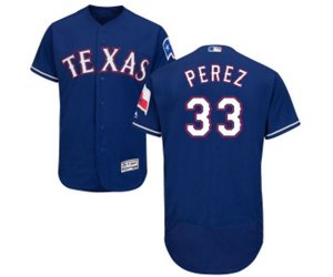 Texas Rangers #33 Martin Perez Royal Blue Alternate Flex Base Authentic Collection Baseball Jersey