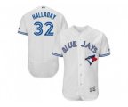 Toronto Blue Jays #32 Roy Halladay Majestic White Flexbase Authentic Collection Player Jersey