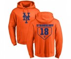 New York Mets #18 Darryl Strawberry Replica Orange Salute to Service Baseball Hoodies