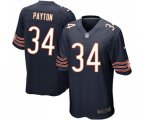 Chicago Bears #34 Walter Payton Game Navy Blue Team Color Football Jersey