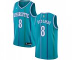 Charlotte Hornets #8 Bismack Biyombo Swingman Aqua Hardwood Classics Basketball Jersey