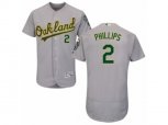Oakland Athletics #2 Tony Phillips Grey Flexbase Authentic Collection MLB Jersey