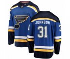 St. Louis Blues #31 Chad Johnson Fanatics Branded Royal Blue Home Breakaway NHL Jersey