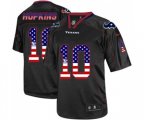 Houston Texans #10 DeAndre Hopkins Elite Black USA Flag Fashion Football Jersey
