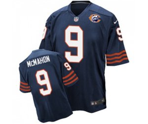 Chicago Bears #9 Jim McMahon Elite Navy Blue Throwback Football Jersey