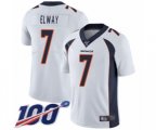 Denver Broncos #7 John Elway White Vapor Untouchable Limited Player 100th Season Football Jersey