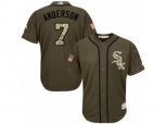 Chicago White Sox #7 Tim Anderson Replica Green Salute to Service MLB Jersey