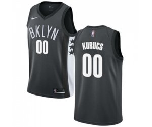 Brooklyn Nets #00 Rodions Kurucs Swingman Gray Basketball Jersey Statement Edition