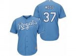 Kansas City Royals #37 Brandon Moss Replica Light Blue Alternate 1 Cool Base MLB Jersey