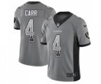 Oakland Raiders #4 Derek Carr Limited Gray Rush Drift Fashion Football Jersey
