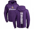 Minnesota Vikings #56 Garrett Bradbury Purple Backer Pullover Hoodie