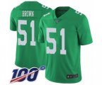 Philadelphia Eagles #51 Zach Brown Limited Green Rush Vapor Untouchable 100th Season Football Jersey
