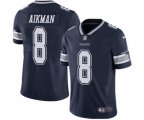 Dallas Cowboys #8 Troy Aikman Navy Blue Team Color Vapor Untouchable Limited Player Football Jersey