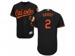 Baltimore Orioles #2 J.J. Hardy Black Flexbase Authentic Collection MLB Jersey