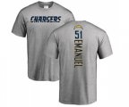 Los Angeles Chargers #51 Kyle Emanuel Ash Backer T-Shirt