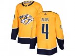 Nashville Predators #4 Ryan Ellis Yellow Home Authentic Stitched NHL Jersey