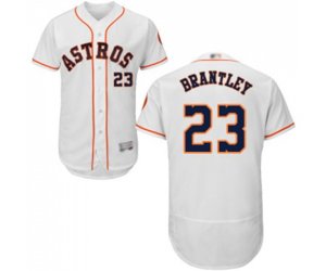 Houston Astros #23 Michael Brantley White Home Flex Base Authentic Collection Baseball Jersey