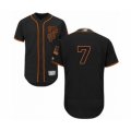 San Francisco Giants #7 Donovan Solano Black Alternate Flex Base Authentic Collection Baseball Player Jersey