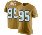 Jacksonville Jaguars #95 Abry Jones Gold Rush Pride Name & Number T-Shirt