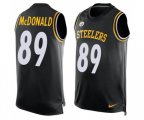 Pittsburgh Steelers #89 Vance McDonald Limited Black Player Name & Number Tank Top Football Jersey
