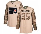 Adidas Philadelphia Flyers #35 Dustin Tokarski Authentic Camo Veterans Day Practice NHL Jersey