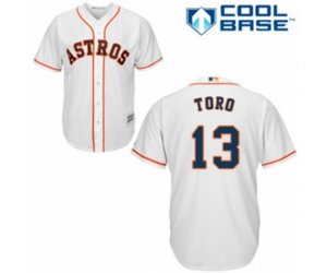 Houston Astros Abraham Toro Replica White Home Cool Base Baseball Player Jersey