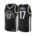 Brooklyn Nets #17 Garrett Temple Authentic Black Basketball Jersey - City Edition