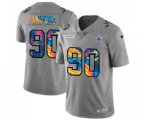 Dallas Cowboys #90 Demarcus Lawrence Multi-Color 2020 NFL Crucial Catch NFL Jersey Greyheather