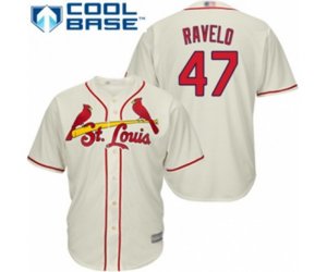 St. Louis Cardinals #47 Rangel Ravelo Replica Cream Alternate Cool Base Baseball Player Jersey