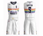 Denver Nuggets #5 Will Barton Swingman White Basketball Suit Jersey - City Edition