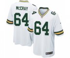 Green Bay Packers #64 Justin McCray Game White Football Jersey
