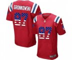 New England Patriots #87 Rob Gronkowski Elite Red Alternate USA Flag Fashion Football Jersey