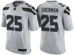 Seattle Seahawks #25 Richard Sherman 2016 Gridiron Gray II NFL Limited Jersey