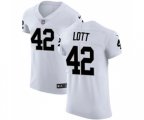Oakland Raiders #42 Ronnie Lott White Vapor Untouchable Elite Player Football Jersey