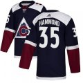 Colorado Avalanche #35 Andrew Hammond Authentic Navy Blue Alternate NHL Jersey