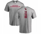Arizona Cardinals #14 Damiere Byrd Ash Backer T-Shirt