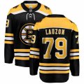 Boston Bruins #79 Jeremy Lauzon Authentic Black Home Fanatics Branded Breakaway NHL Jersey