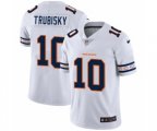 Chicago Bears #10 Mitchell Trubisky White Team Logo Cool Edition Jersey