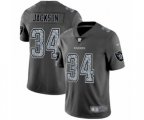 Oakland Raiders #34 Bo Jackson Limited Gray Static Fashion Limited Football Jersey
